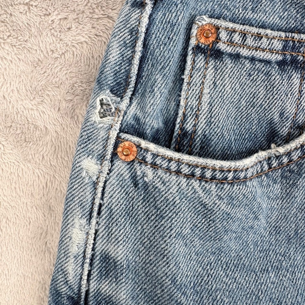 BDG Jeans Women 25 Fit 25x30.5 Logan Barrel Leg Cinch Back High Rise Distressed - Picture 11 of 16